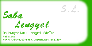 saba lengyel business card